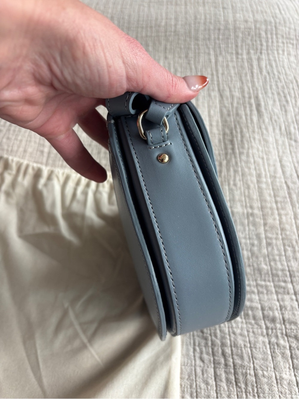 NWT Sézane Claude Bag in Vintage Blue - Picture 5 of 9